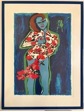 Elvira Bach Flower Power 1997 Siebdruck limitierte Auflage