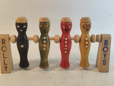 Rolly Boys Kegelspiel Kugel Holzspielzeug DDR kegeln Berbis 60er  GA35