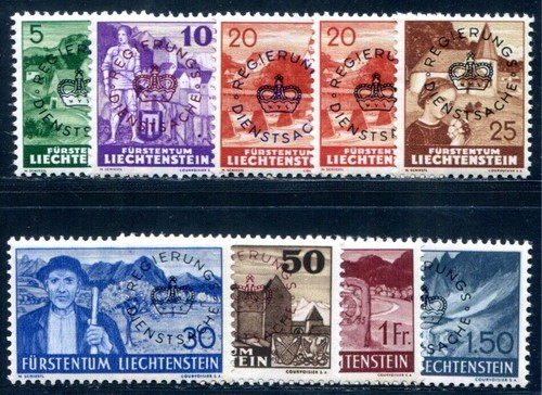 Liechtenstein dienst 1937 - dienst,