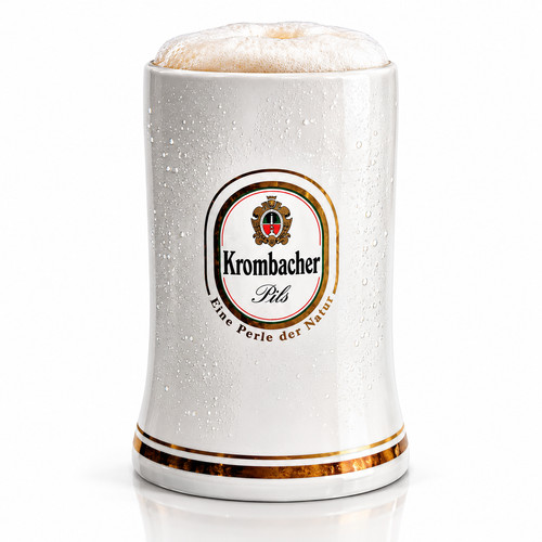 Krombacher bierkrug glas krug - glas,