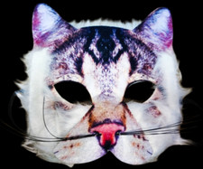 3D Tier Maske Katze mit Fell