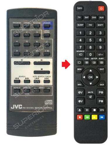 Ersatz fernbedienung für jvc - für,