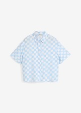 Bluse eisblau weiß - gr., 48