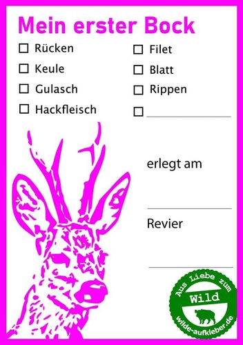 Mein erster bock aufkleber - erster,