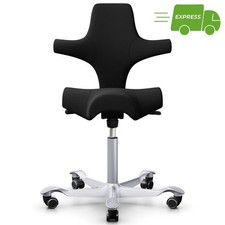 HAG Capisco 8106 | Stoff Xtreme Schwarz | Gestell Silber | Express