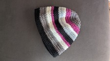 Flauschige Mütze Beanie Selbst Gehäkelt Chenille Gr. L