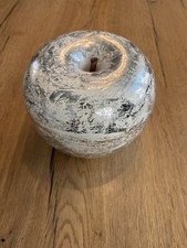 Dekoapfel Weiß/Silberfarben