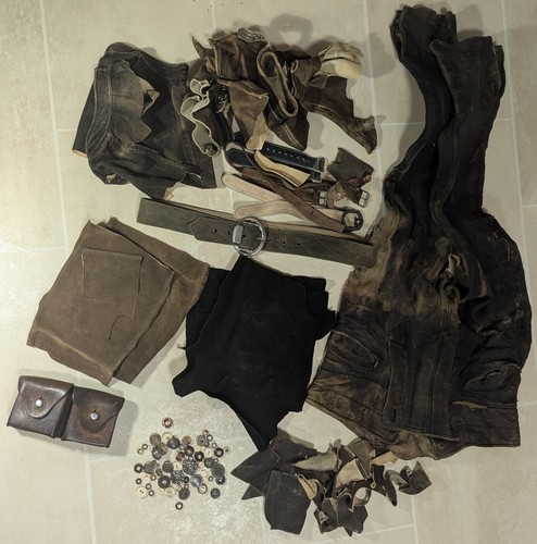 Konvolut tracht lederreste - konvolut,
