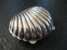 Pillendose Silber 800 Italien in Muschel Form Vintage Nr. 2 von ca. 1970