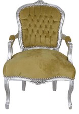 Barock Sessel Silber