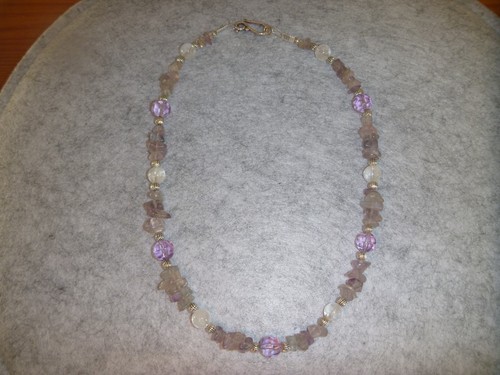 Amethyst/Bergkristall-Kette