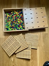 Steckspiel aus Holz Grundschule Schule Kindergarten Motorikspiel / Lernspielzeug