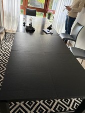 DRAENERT Esstisch schwarz ausziehbar