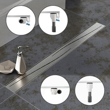 Aquabad® SDS Pro Edelstahl Duschrinne mit Blende "Modern", Viega Siphon