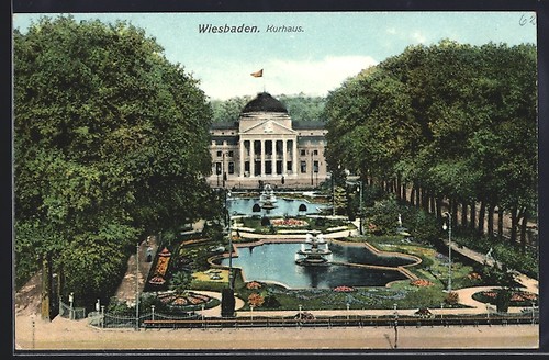 Ansichtskarte wiesbaden - ansichtskarte,