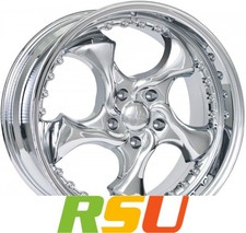 Keskin KT7 Crazy chrom 9.5x18" ET25 LK4 100 ML 63.4 Alufelgen 18 Zoll