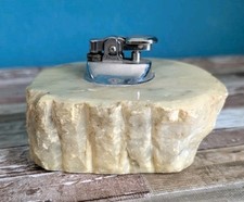 Vintage Tischfeuerzeug 1950er Jahre Marmor Benzin-Feuerzeug