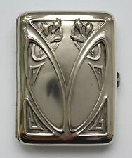 JUGENDSTIL RARITÄT 800. SILBER ZIGARETTENETUI ART NOUVEAU SILVER CIGARETTE CASE