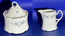 Milch / Zucker - Set Seltmann Weiden Bavaria Julia / Blaue Margeriten - Ranke