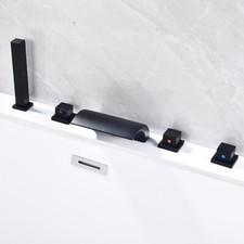 Badewannenarmatur LED Wasserfall Duschset mit Brause Wasserhahn Duscharmatur