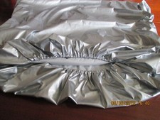 Lackbettlaken silber Spannbettlaken 90 cm  breit  Spielwiese Vinylsheet