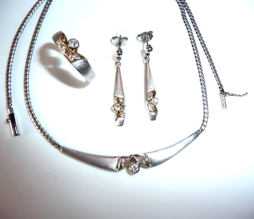 Kette ring ohrringe teiliges - ring, 3-teiliges