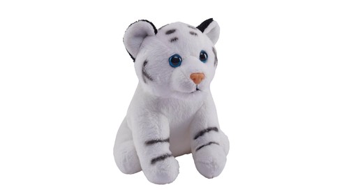 Plüschtier weißer tiger 12cm - weißer,