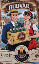 Blechschild  BUDVAR (Budweiser CSSR)20cm X 30cm( FOTO)