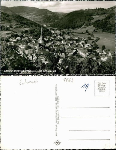 Ansichtskarte schönau - ansichtskarte, im