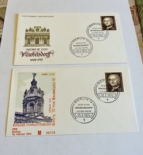 FDC - 2x Ersttagsbrief - Briefmarken - 1974 Berlin - Georg Knobelsdorff MiNr.464