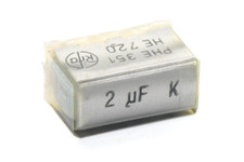 Vintage Kondensator von RIFA Typ PHE351, 2 µF / 250 VAC, Audio Capacitor