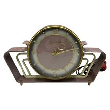 Junghans Tischuhr Kaminuhr Standuhr 1960er Jahre 24x14cm Rosa Gold Vtg Design
