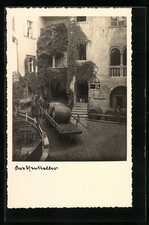 Künstler-AK Graz, Gasthaus Krebsenkeller, mit Außenbestuhlung und Bierkutsche 