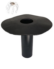 Flachdachablauf DN 100 + Laubfang, Bitumen-/PVC-Flansch, Dachgully,Einlauf,DN110