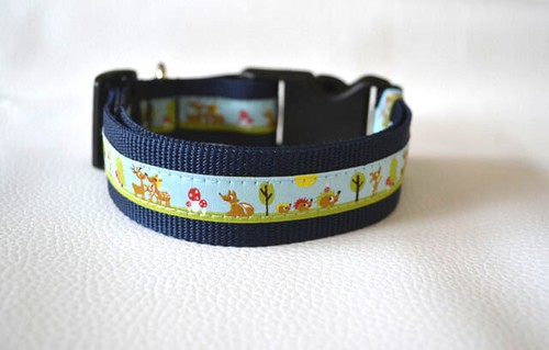 Hundehalsband dunkelblau rehe - hundehalsband,
