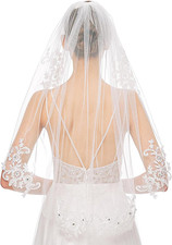 Hochzeitsschleier Ellbogenlang