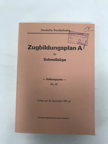 Zugbildungsplan a für - a,
