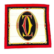 Cartier Seidentuch weiß rot