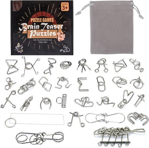 Metallpuzzle set stück iq - metallpuzzle,