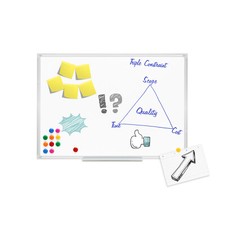 Whiteboard Magnettafel Wandtafel 70x50cm 12 Magnete Präsentationstafel Tafel