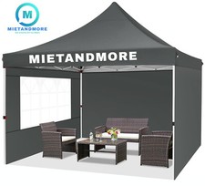 3x3m Pavillon in Grau, Faltpavillon, Partyzelt, Festzelte Leihen / Mieten - 32