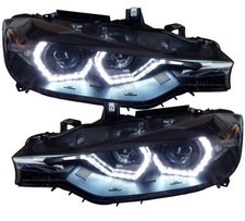 Scheinwerfer für BMW F30 F31 LCI 15-2018 schwarz Led Tagfahrlicht links rechts