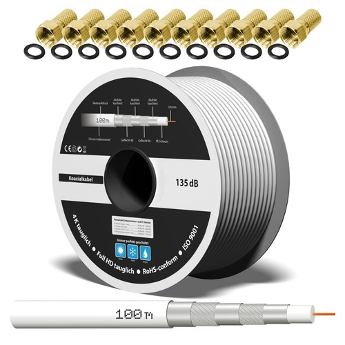 Koaxialkabel 50m 135db ultra - 135db,