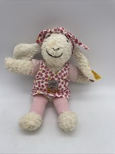 Steiff Stofftier SCHLAFLÄMMLE 230424 rosa Schaf Lamm 20cm Knopf und Fahne