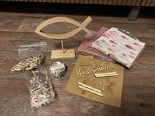 Nr. 130 Deko-Set Konfirmation - Fisch, Tortenstecker, Mitgebsel, Streudeko