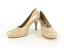Tamaris Damen Schuhe Pumps Gr. 39 Beige High heels Lack Synthetik (16260)