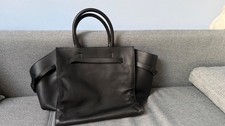 gebr. Liebeskind Shopper LORA L, außen schwarz, Leder, innen grün/schwarz