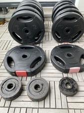 IM SET, ABHOLUNG HAMBURG: Gewichtsscheiben 81 Kg + SZ-Stange + Kurzhantelstangen