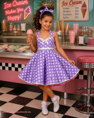 Kinder petticoat kleid punkte - kinder,