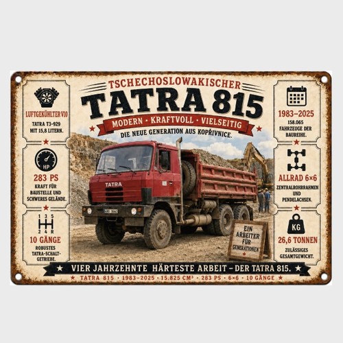 Blechschild tatra 815 - blechschild,